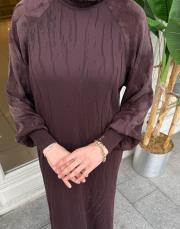 vaye soğuk iplik elbise kahve 4