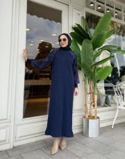 vaye soğuk iplik elbise lacivert