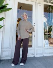 triko fakir kol kazak koyu bej