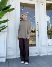 triko fakir kol kazak koyu bej 3