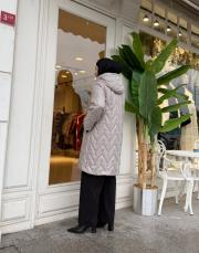 şişme kapitone mont gri 4