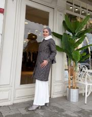 peluş yaka şişme mont füme 4