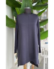 kolu taşlı basic triko tunik antrasit