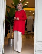 triko tunik kırmızı