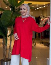 triko tunik kırmızı 2