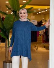 triko tunik lacivert