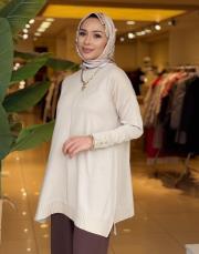 eteği çizgili düğmeli triko tunik taş 3