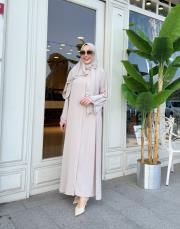 ithal yanları taşlı ferace vizon 5