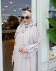 ithal yanları taşlı ferace vizon 6