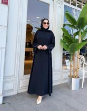 ithal yanları taşlı ferace lacivert 2