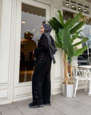 kuşgözü bol paça takım siyah 2