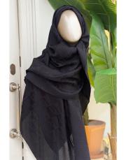 marvella organik pamuk şal siyah