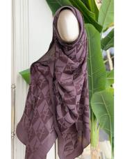 marvella organik pamuk şal koyu mürdüm