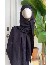 marvella organik pamuk şal koyu lacivert