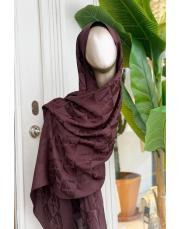 marvella organik pamuk şal kahve