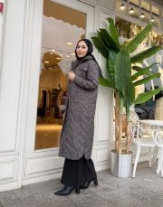 çıtçıtlı kapitone mont füme 3