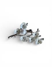 çiçek broş gümüş