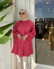 aria desenli tunik fuşya 2
