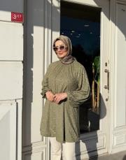 aria desenli tunik haki 2