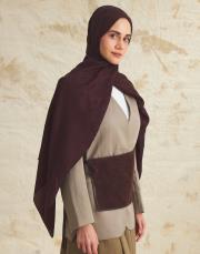 monelya oval desen şal acı kahve 2