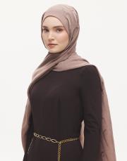 monelya oval desen şal sütlü kahve 2