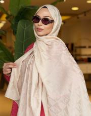 monelya oval desen şal ekru