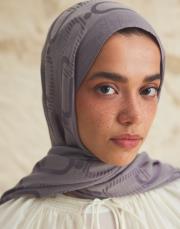 monelya oval desen şal gri