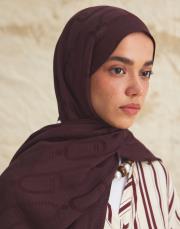 monelya oval desen şal kahve