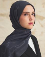 monelya oval desen şal antrasit