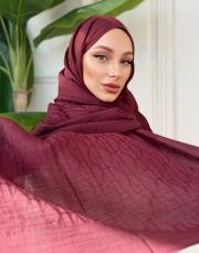 nadira geometrik desen şal bordo 3