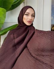 nadira geometrik desen şal acı kahve