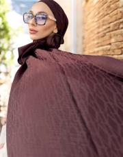 nadira geometrik desen şal kahve 2