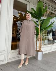 lunaria uzun gömlek vizon 3