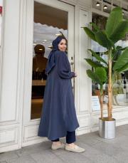 lunaria uzun gömlek indigo