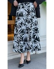 desenli kloş etek siyah 3