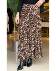 leopar desen pliseli etek leopar 4