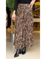 leopar desen pliseli etek leopar 5