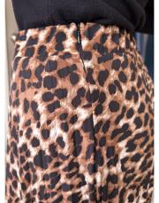 leopar desen pliseli etek leopar 6