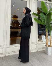 serpme taşlı merserize hırka siyah 2