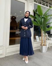 serpme taşlı merserize hırka lacivert 3