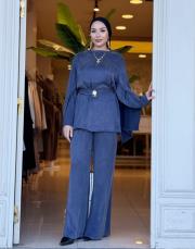 qupra pantolon takım indigo