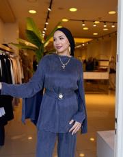 qupra pantolon takım indigo 5