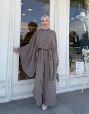 panço pantolonöu takım vizon