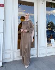 fermuar detay qupra takım vizon 4