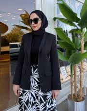 şal yaka blazer ceket siyah