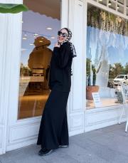 gömlek yaka modal basic takım siyah 3