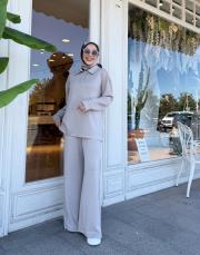 gömlek yaka modal basic takım vizon 3