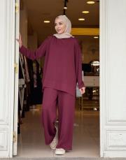 plaza oysho takım bordo