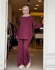 plaza oysho takım bordo 4