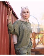 aria desenli gömlek takım haki 5